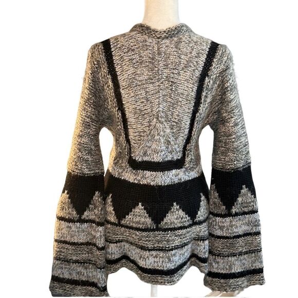 Free People Peplum Wool Alpaca V neck Cardigan - Picture 3 of 6